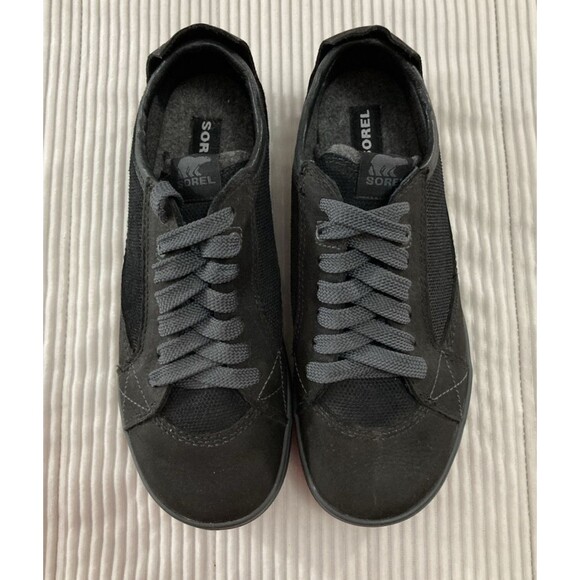 Sorel Chesterman Men’s 8.5 Black Leather Canvas Winter Chukka Boots Casual - Picture 2 of 8